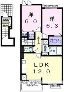 プリムラⅡ【2階】の間取り