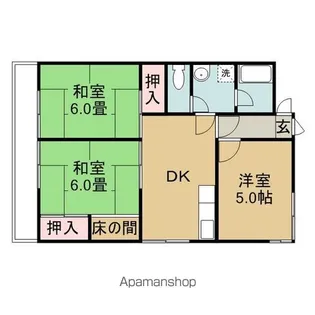 玉井第2ビル【408号室】の間取り