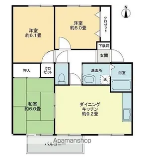FO.トロワ木太A【3階】の間取り