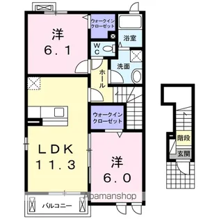 ルナパール【2階】の間取り