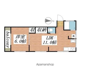 山幸ハイツ【2階】の間取り