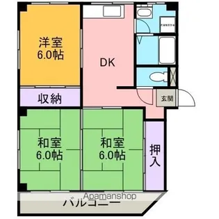 リバーストーン【303号室】の間取り