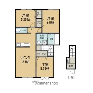 CYGNE SHINODA B棟【201号室】の間取り