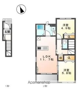 ア・フィールド【2階】の間取り