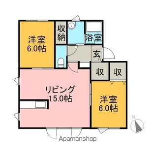 グランアルト【202号室】の間取り