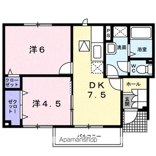グラン・すずかぜの丘C【1階】の間取り