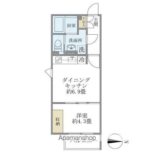 東京都中野区中央3丁目【マンション】の間取り