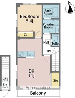 アル・羽ノ浦B【2階】の間取り