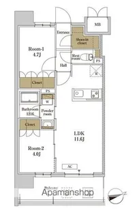 RJRプレシア川口【2階】の間取り