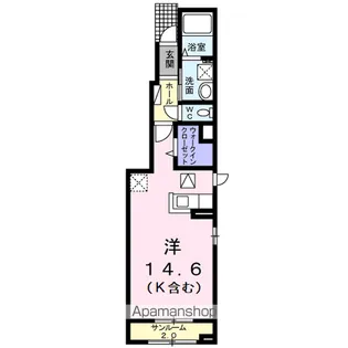 カーサ ケイ ファイブ【1階】の間取り