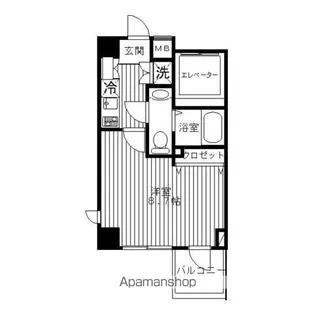 ルノンキュール【4階】の間取り