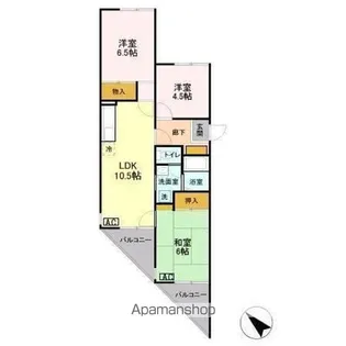 コモンシティハイツABC【2階】の間取り