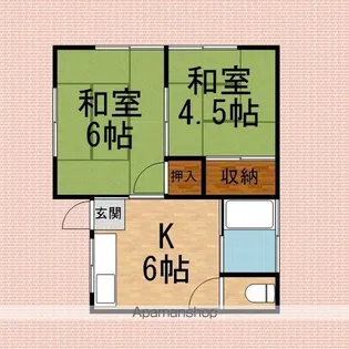 神栄荘【1階】の間取り