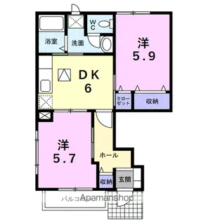 レイ ヒルズ【1階】の間取り