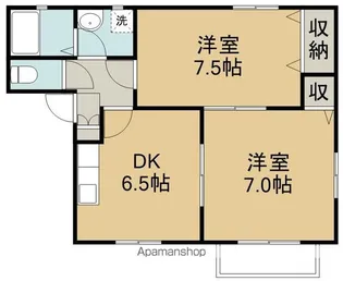 プラザ・ボンボヌール【102号室】の間取り