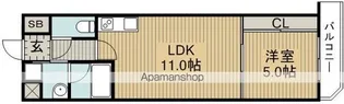 グランツ石橋【3階】の間取り