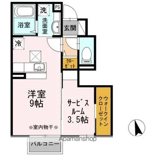コンフォルタ野溝【107号室】の間取り