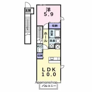 デフィーOOGI【2階】の間取り