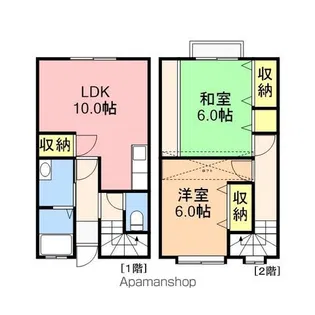 ふぁみーゆ紫竹山【2階】の間取り