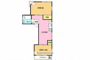 バンビ白山第4ビル【3階】の間取り