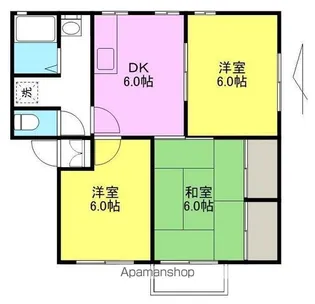 グラスガーデンB【2階】の間取り