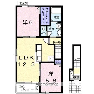プレミアム17番館【2階】の間取り