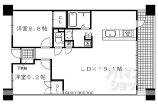 グランブルー御池高倉【1104号室】の間取り