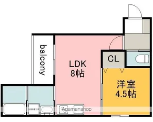アドバンス舟入南【305号室】の間取り