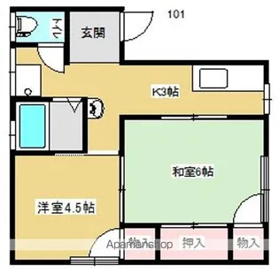 コーポ大成【101号室】の間取り