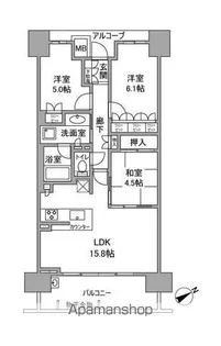 パークホームズ神戸ザレジデンス【12階】の間取り