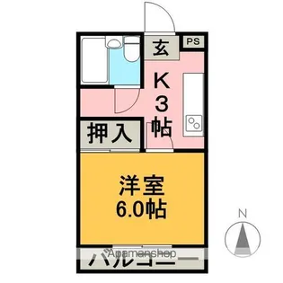 ベルサンピア妻木【3C号室】の間取り