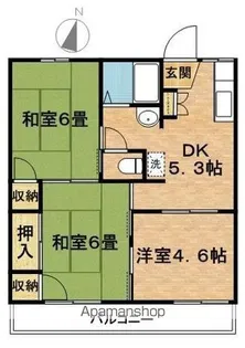 ドルフ石井B【2階】の間取り
