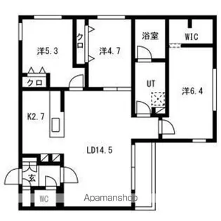 HIGH RESIDENCE YAMAHANA【2階】の間取り