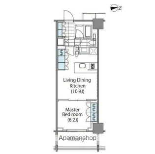 コンフォリア新宿イーストサイドタワー【4階】の間取り