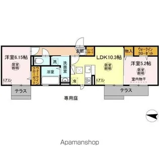 グラン シャルール【1階】の間取り