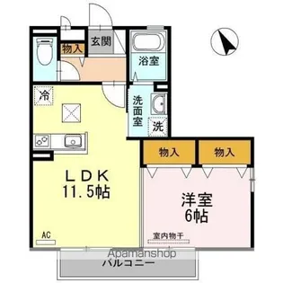 オランジュ B棟【1階】の間取り