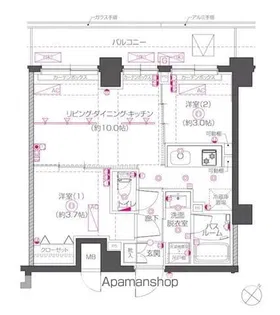 ZOOM下丸子【4階】の間取り