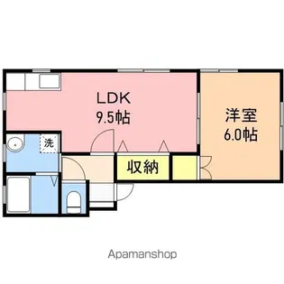 コーポドエル【1階】の間取り