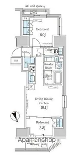 パークアクシス虎ノ門【10階】の間取り