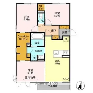 フロレスタセントラルパーク【3階】の間取り