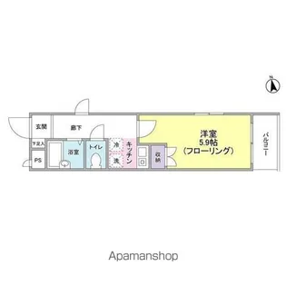 東京都新宿区新宿5丁目【マンション】の間取り