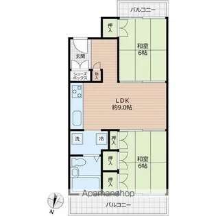 ノアハウス【2階】の間取り