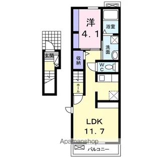 ルミエールⅢ【2階】の間取り