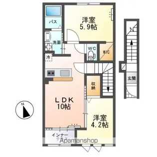 パトリ(PATRIE)【2階】の間取り