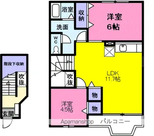 フェアリーガーデン【2階】の間取り