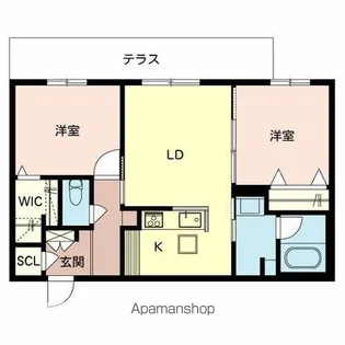 SHAMAISON LEA LEA OHANA【B105号室】の間取り