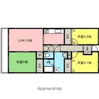グリーンヒル上尾【3階】の間取り