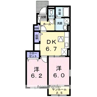 アレーズ D【1階】の間取り