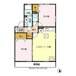 セジュール新町 ABC【1階】の間取り