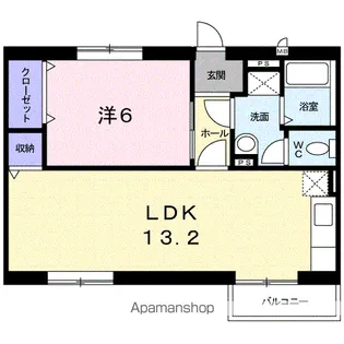 カモミール津屋崎A【2階】の間取り